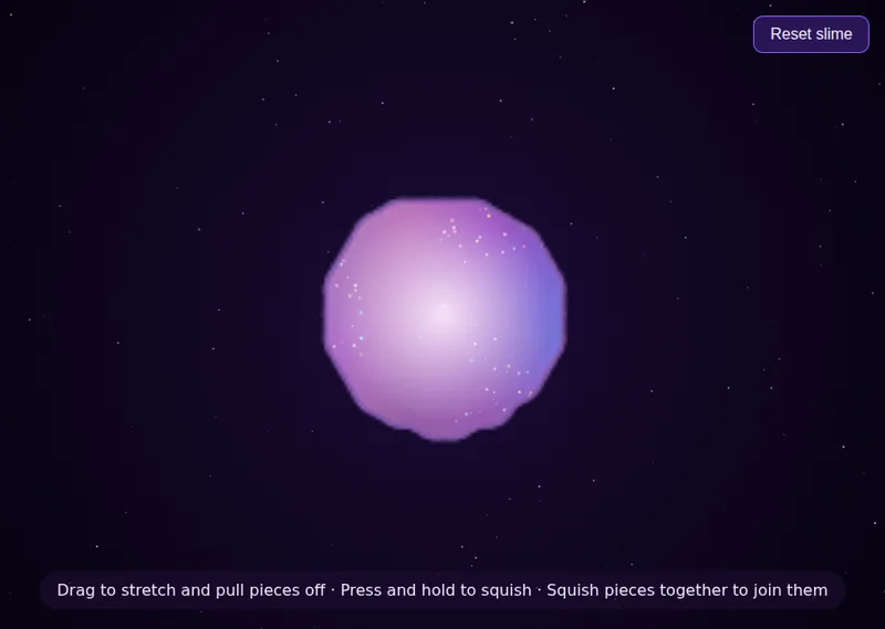 Claude Haiku 5.5: a galaxy blob you can stretch, tear and squish back together