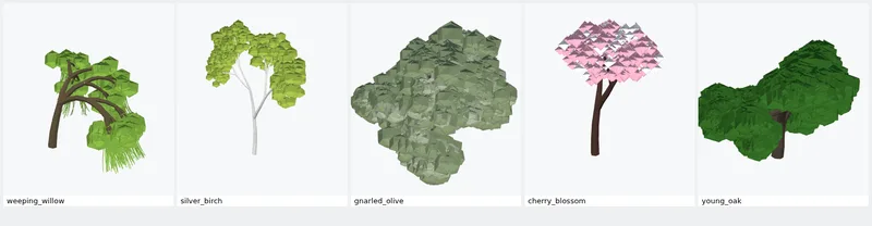 Claude Haiku 5.5: five rough OBJ models