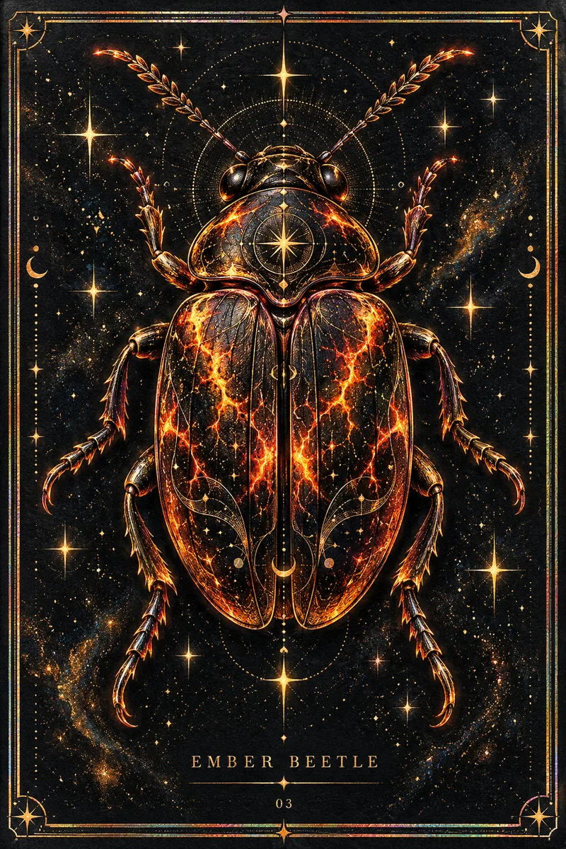 GPT-6-Astra: three ornate cards, drawn by GPT's built-in image model